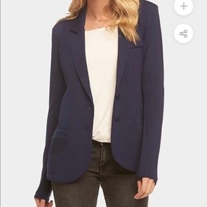 Tart Navy Blue French Terry Cloth Blazer